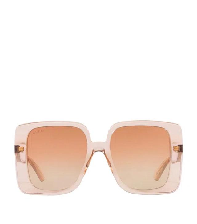 GUCCI Oversize Square-frame Sunglasses In Cream Product Image