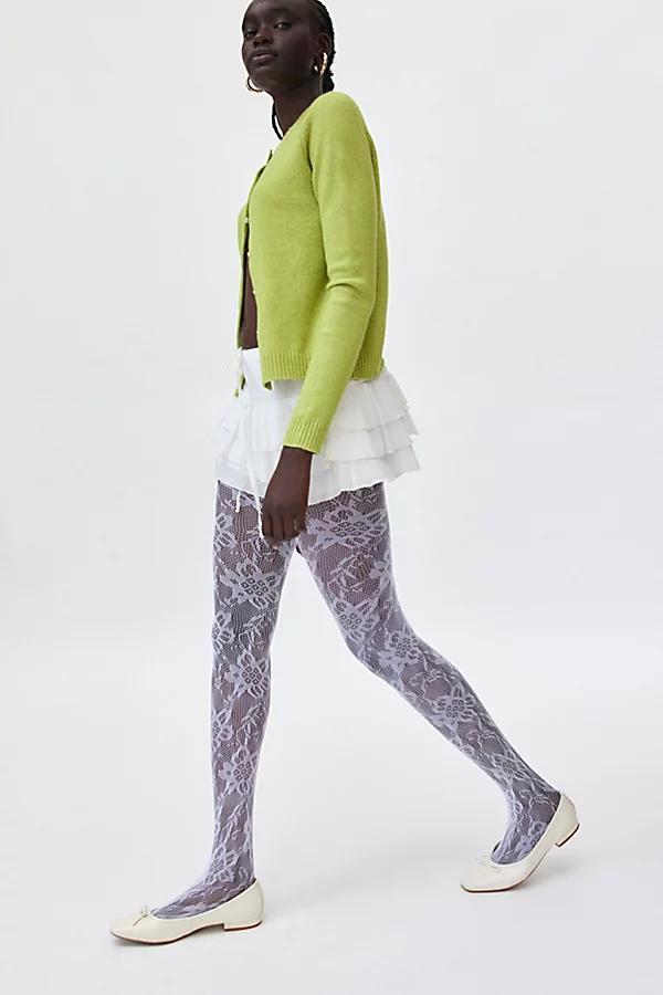 Ella Lace Tights Womens at Urban Outfitters Product Image