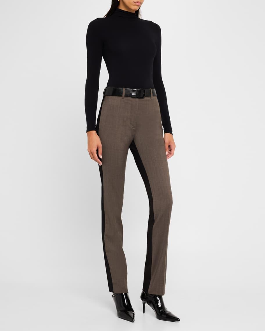 Slim Wool Combo Pants  Product Image