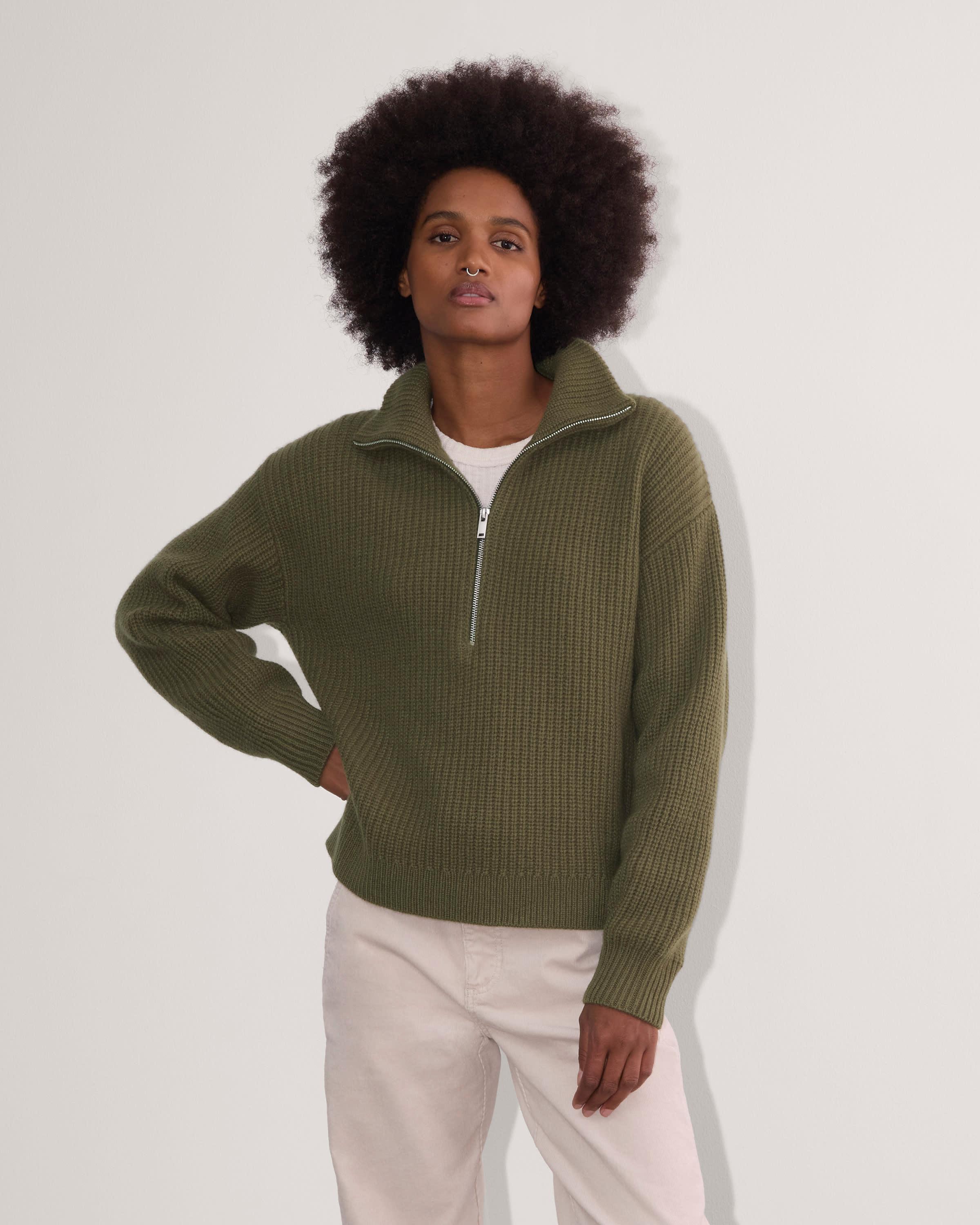 Womens Half-Zip Sweater in Luxe Merino by Everlane Product Image