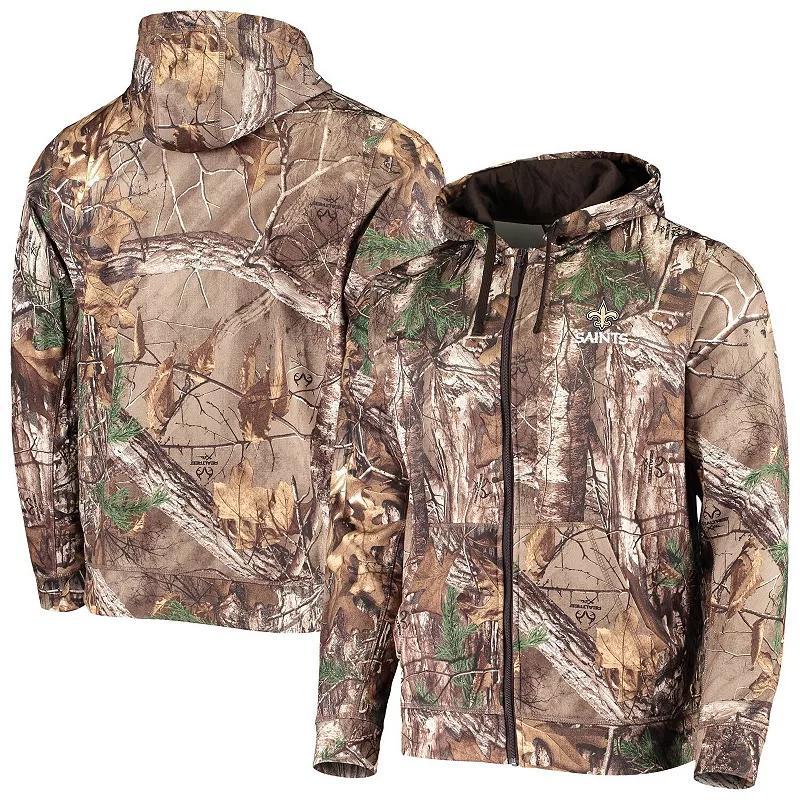 Mens Dunbrooke Realtree Camo New Orleans Saints Trophy Tech Fleece Full-Zip Hoodie Product Image