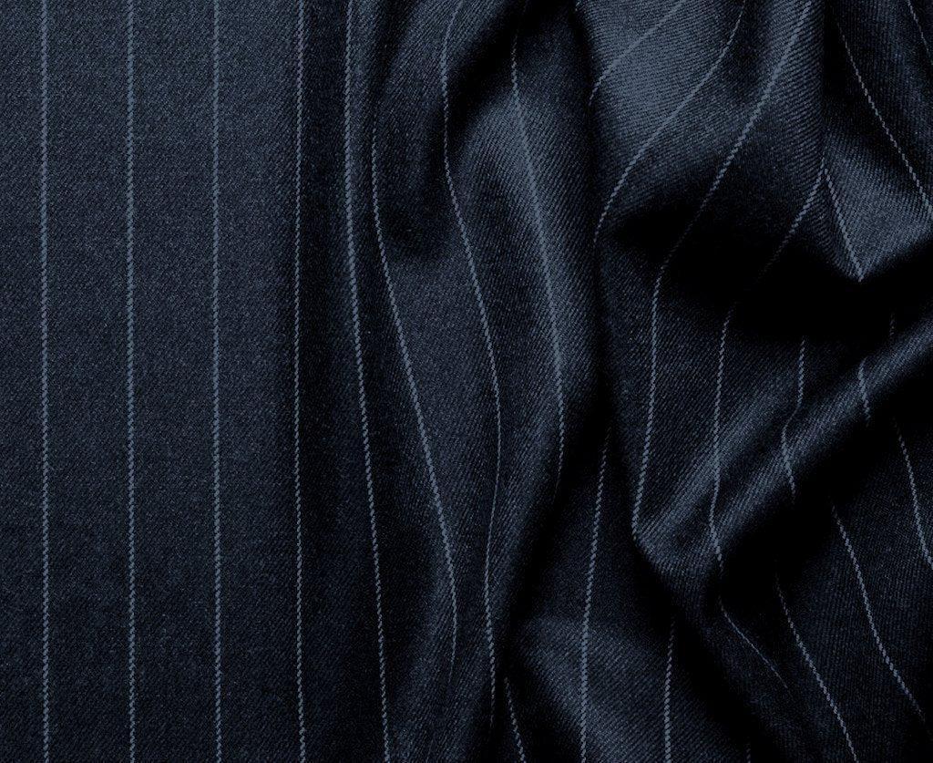 Sovana Collection - Regular Fit 3 Piece Suit 2 Button Tone on Tone Stripe in Navy Product Image