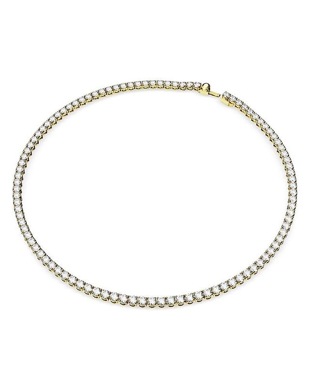 Womens Matrix Rhodium-Plated & Crystal Tennis Necklace Product Image