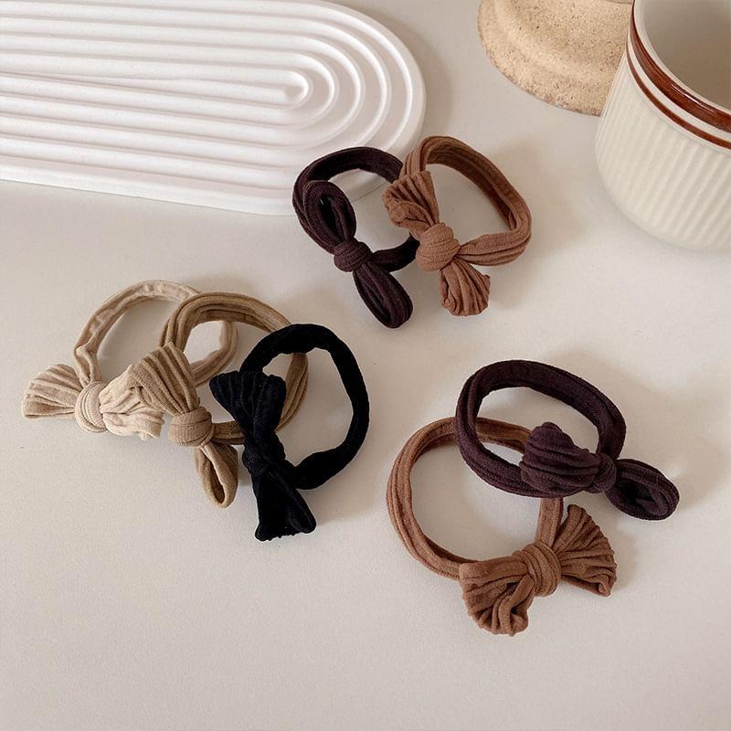 Bowknot Hair Tie Set Product Image