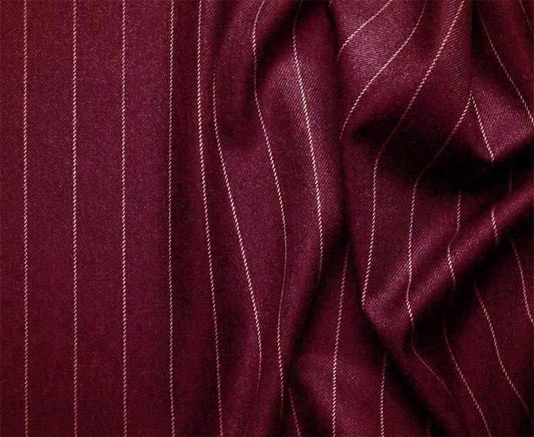 Odyssey Collection - Burgundy Regular Fit 3 Piece Suit 2 Button Gangster Stripe Product Image