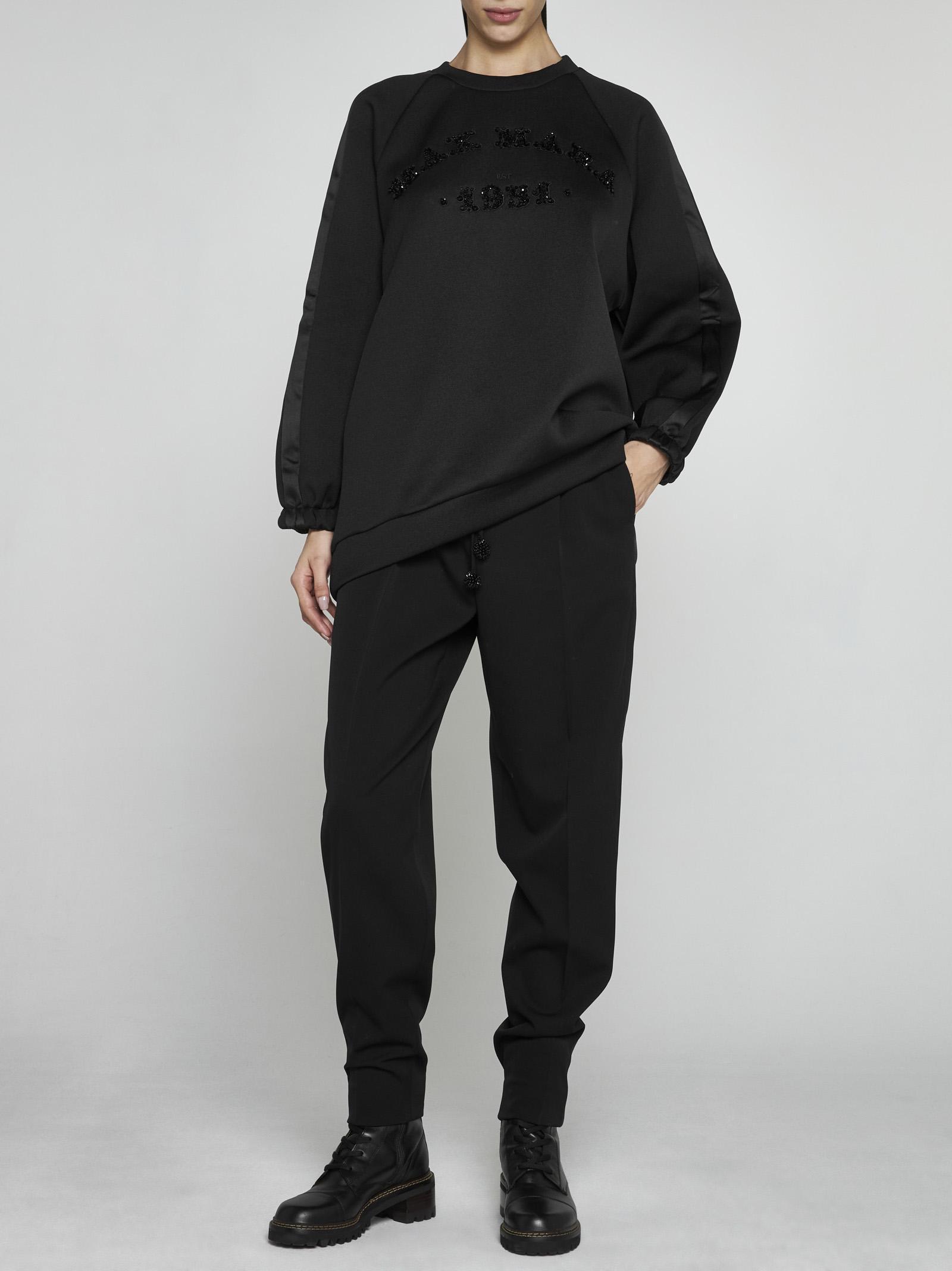 MAX MARA Bratto Logo Cotton-blend Sweatshirt In Black Product Image