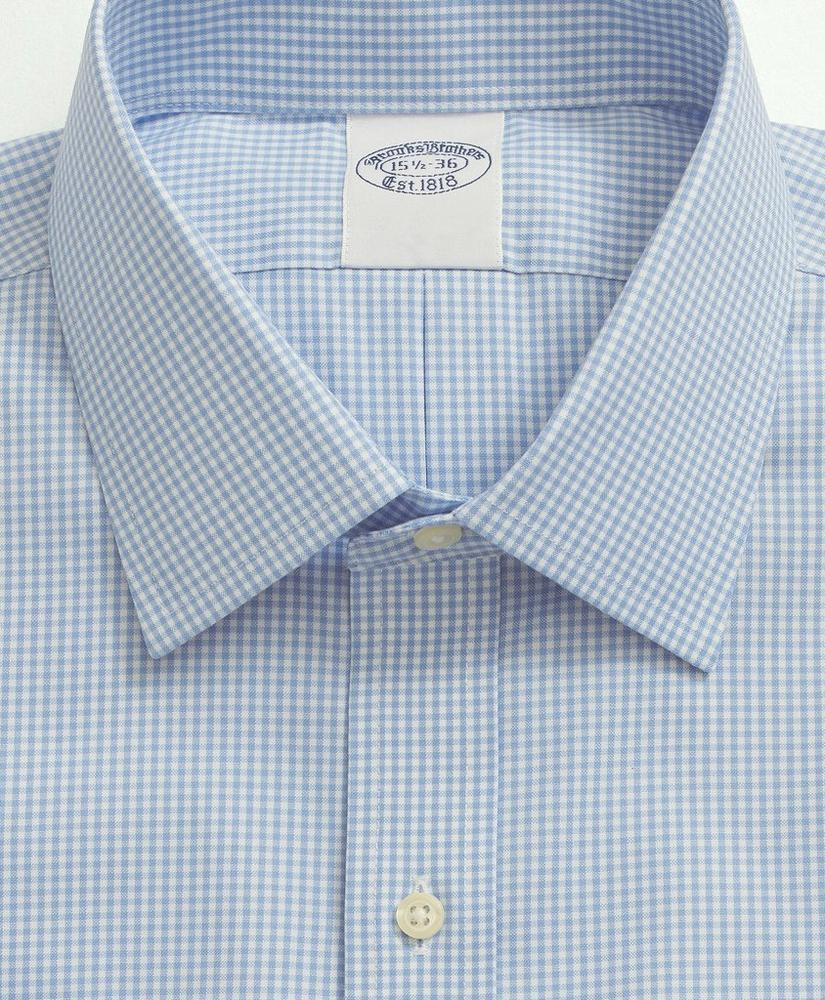 Big & Tall Stretch Supima® Cotton Non-Iron Pinpoint Oxford Ainsley Collar, Gingham Dress Shirt Product Image