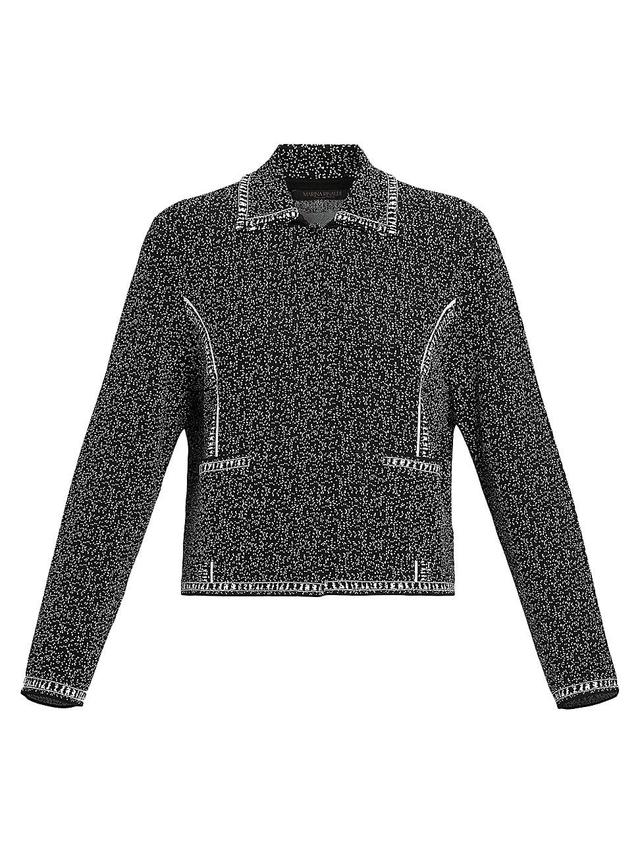 Womens Fiordi Two-Tone Jacquard Cardigan Product Image