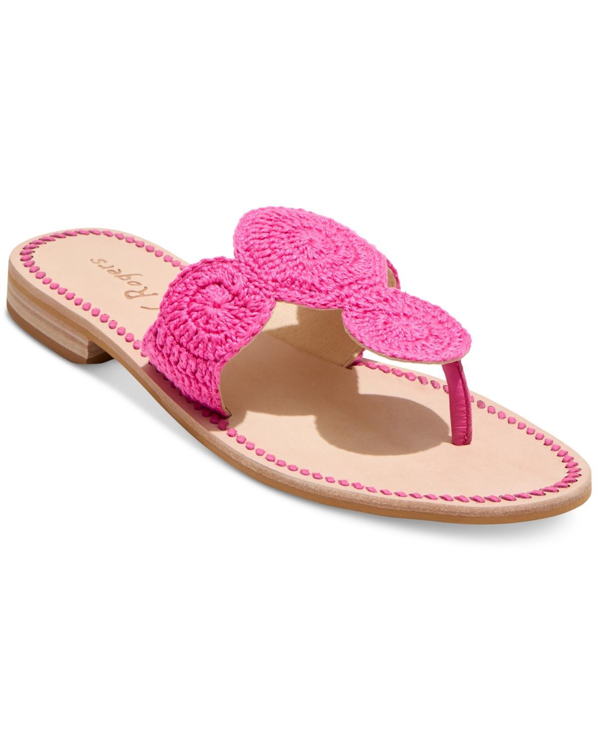 Jack Rogers Womens Jack Crochet Slip-On Flat Sandals Product Image