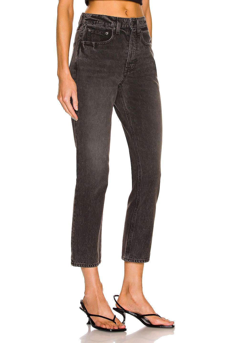 GRLFRND Karolina High Rise Straight Crop in Sunset Park - Black. Size 31 (also in 23, 30). Product Image