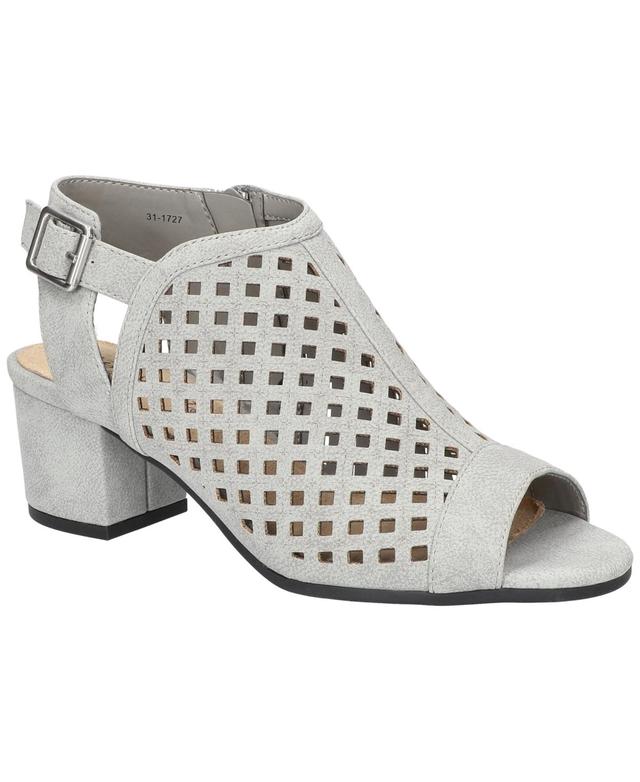 Easy Street Belva Womens Block Heel Sandals Grey Product Image