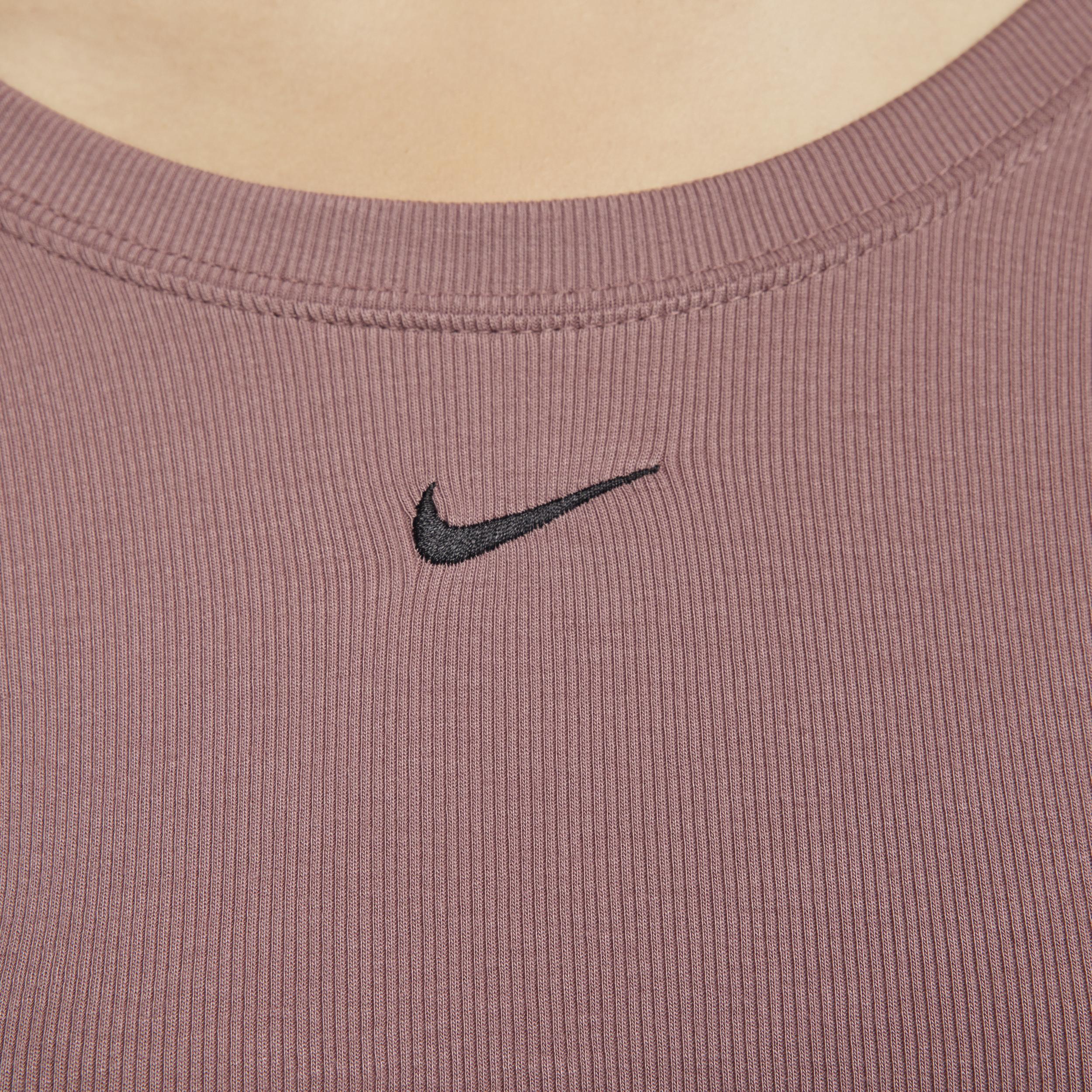 Women's Nike Sportswear Chill Knit Tight Scoop-Back Long-Sleeve Mini-Rib Top Product Image