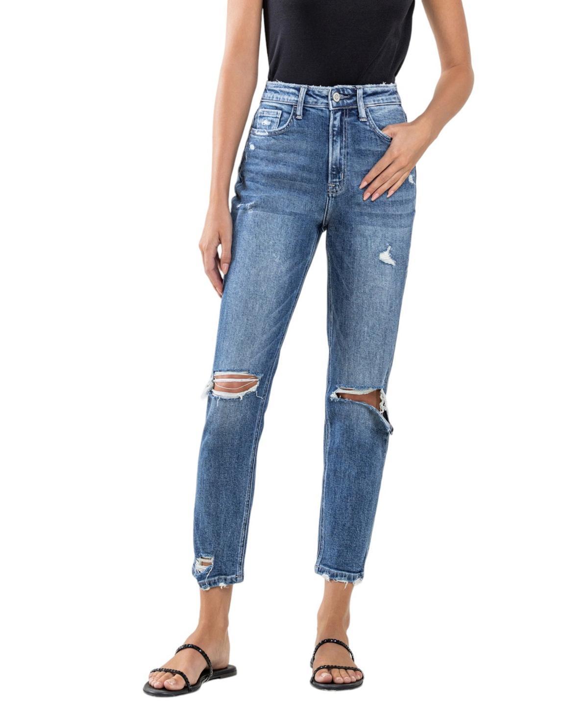 Flying Monkey Womens Super High Rise Distressed Mom Jeans product image