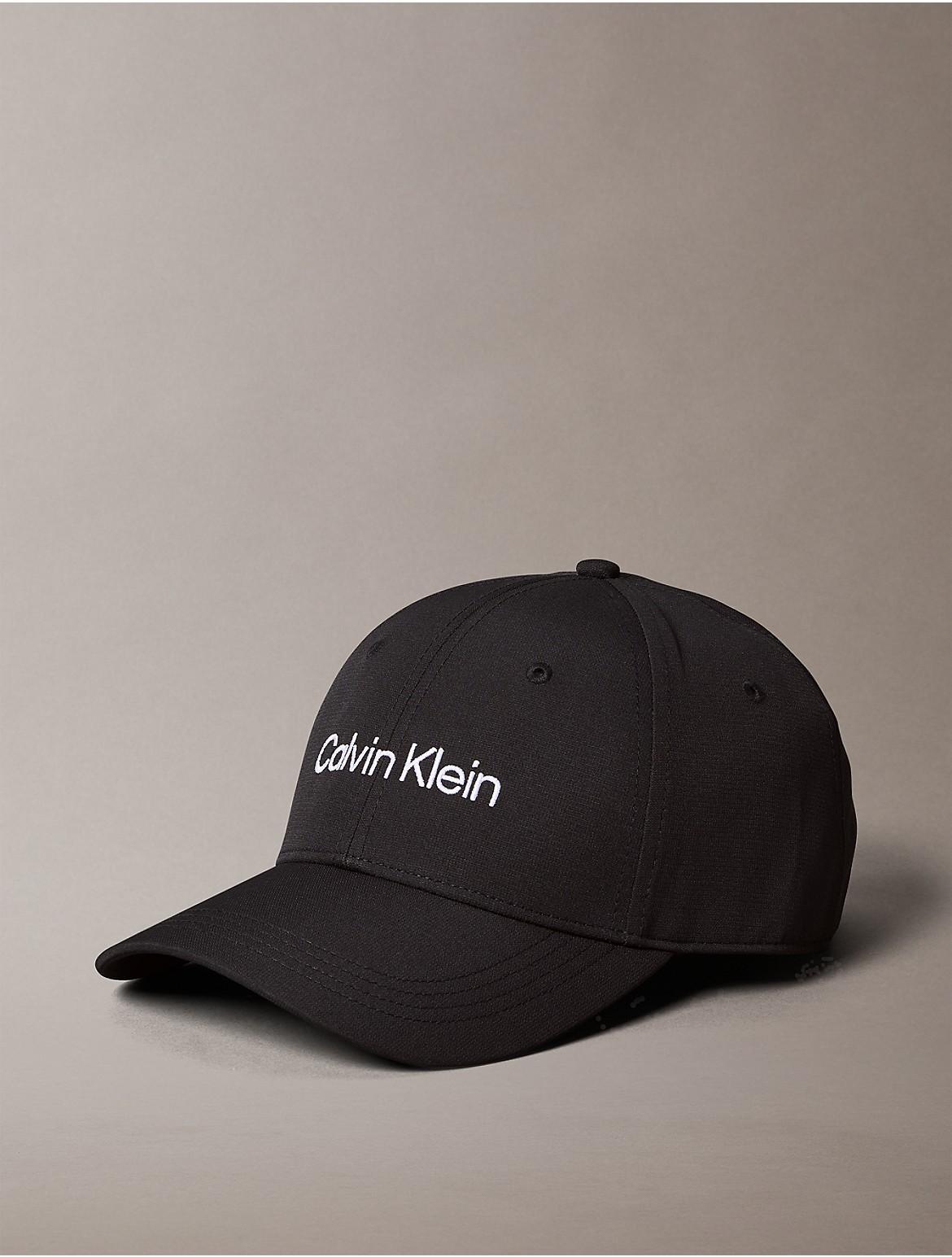 Calvin Klein Mens Recycled Polyester Logo Embroidery Baseball Cap - Black Product Image