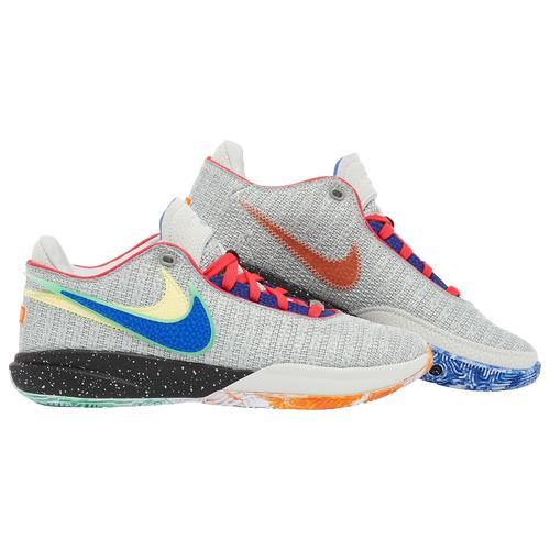 Nike Mens LeBron James Nike Lebron XX - Mens Basketball Shoes White/Orange/Multi Product Image