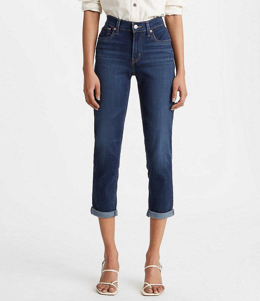 Levi's® Mid Rise Destructed Tapered Leg Boyfriend Jeans Product Image