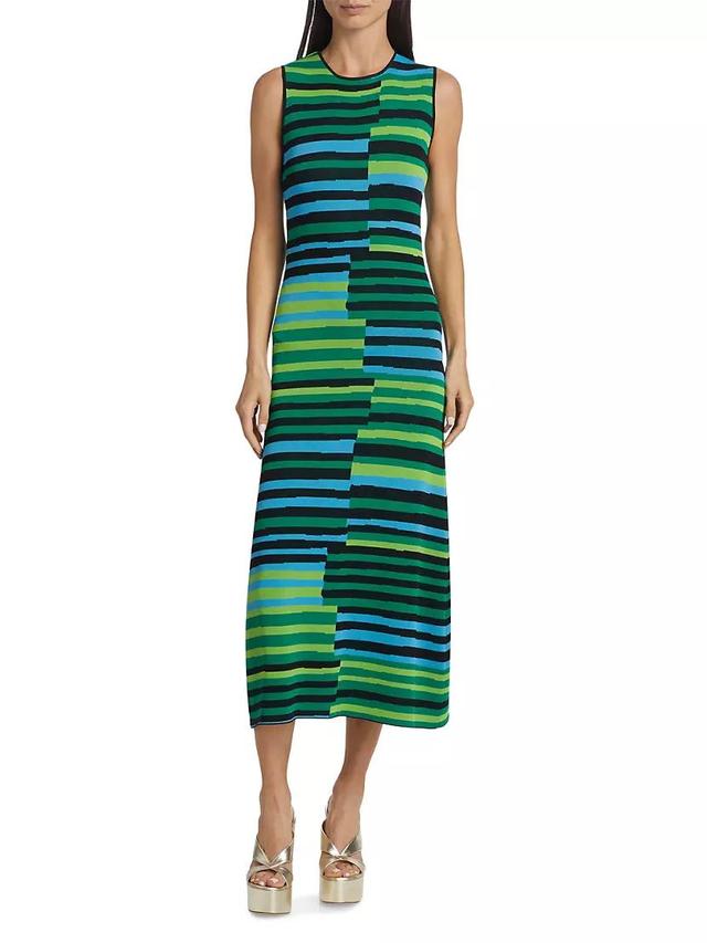 Axon Striped Knit Midi-Dress Product Image