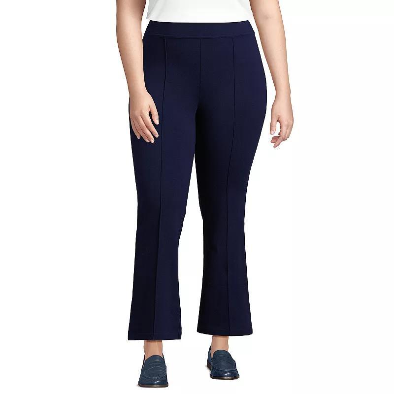 Plus Size Lands End Starfish High-Rise Kick Flare Crop Pants, Womens Deep Blue Product Image