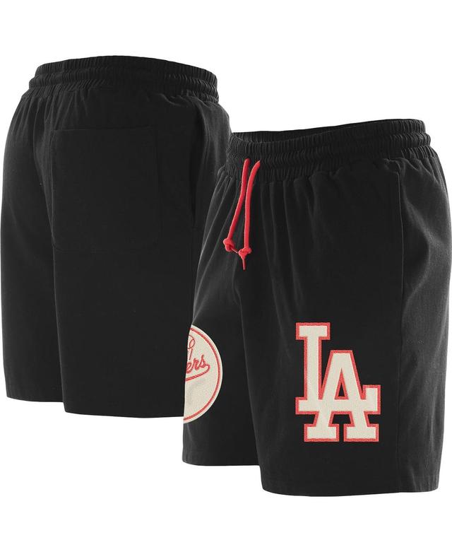 Mens New Era Black Los Angeles Dodgers Color Pack Knit Shorts Product Image