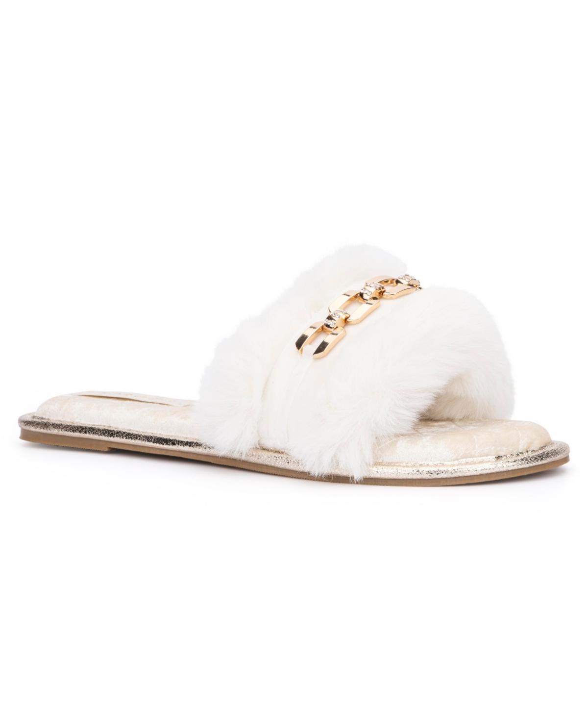 Womens Valentina Furry Slides Product Image