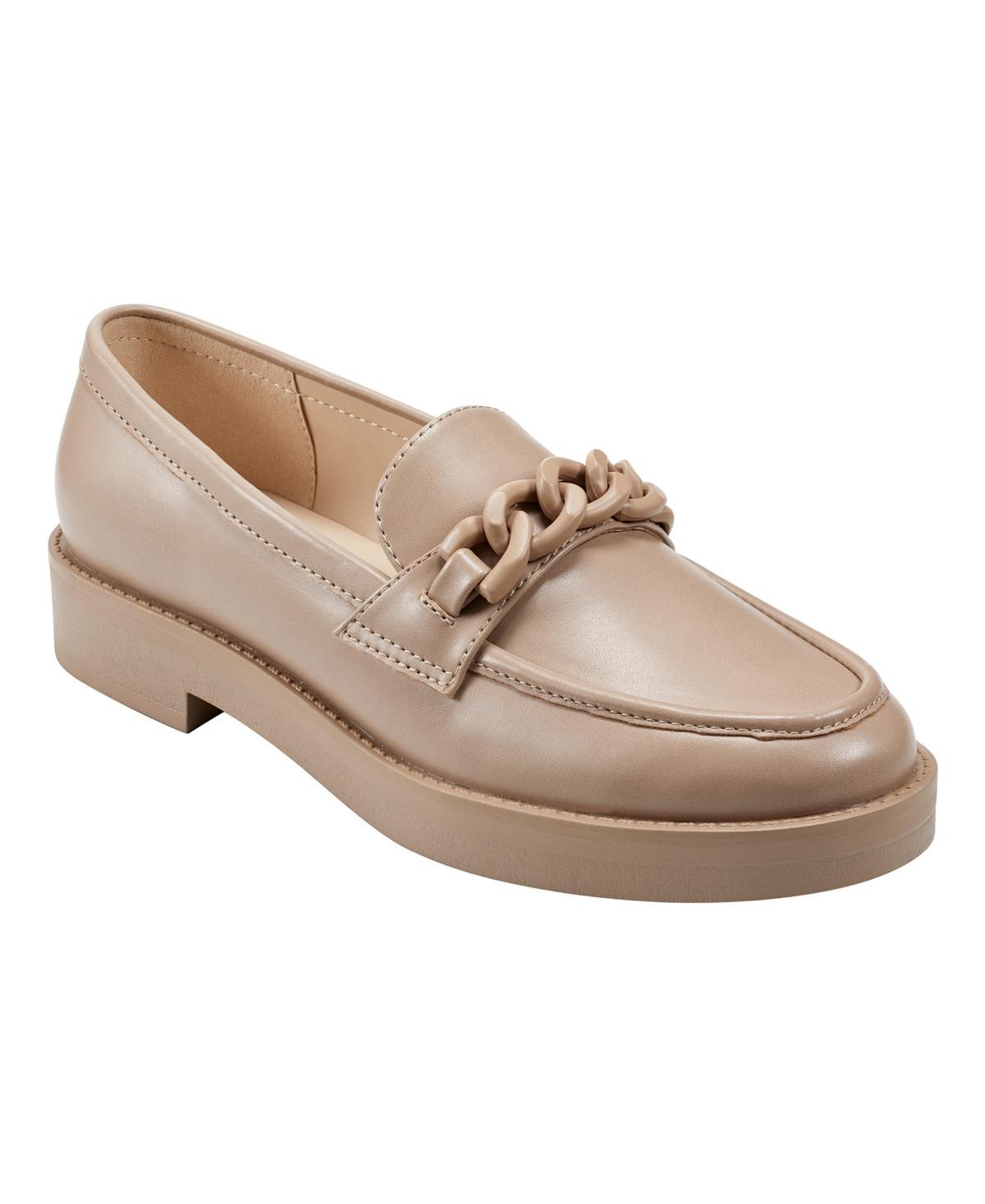 Marc Fisher Womens Babbea Slip-On Almond Toe Casual Loafers Product Image