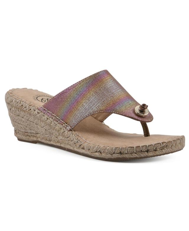 White Mountain Womens Beachball Espadrille Wedge Sandals Product Image