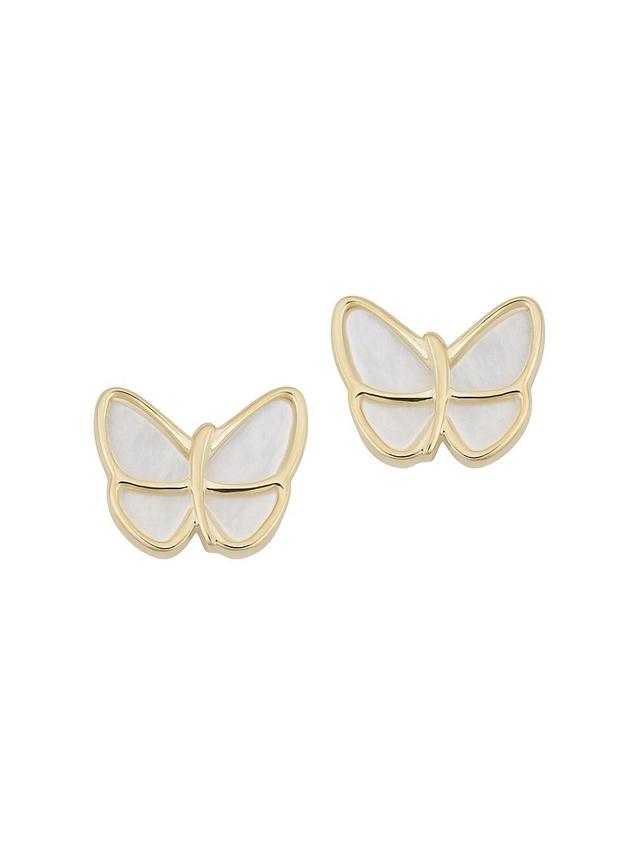 Womens 14K Yellow Gold Flutter By Studs Product Image