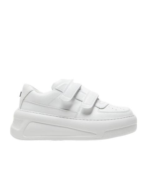 ACNE STUDIOS White Velcro Strap Platform Sneakers Product Image