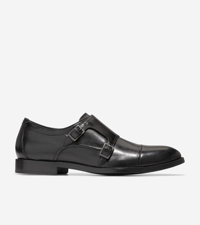 Cole Haan Mens Harrison Monkstrap Oxford Shoes - Black Size 12 Product Image