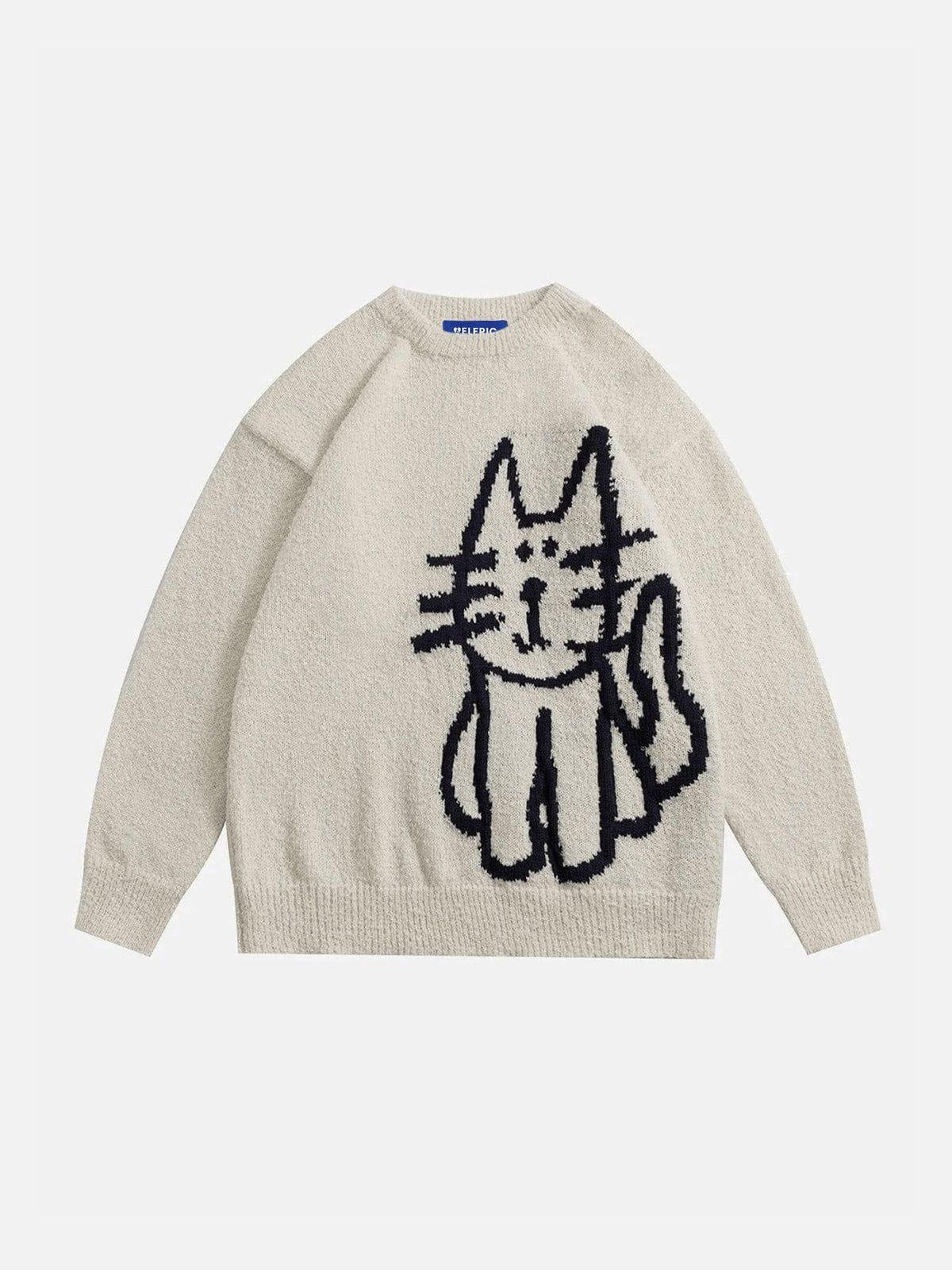 Aelfric Eden Hand Drawn Cat Sweater Product Image