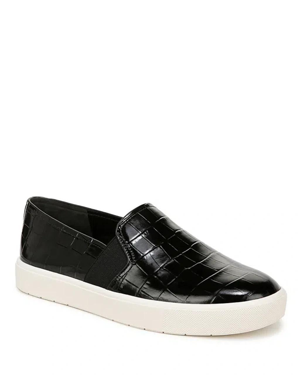 Blair Croco Slip-on Sneakers In Black Croco Print Leather Product Image