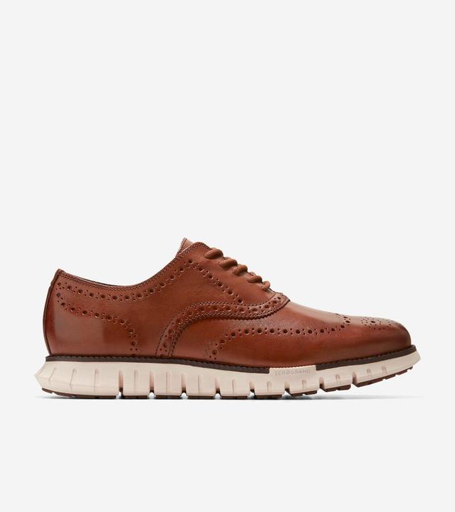 Cole Haan Mens Zergrand Remastered Wingtip Oxford Shoes - Brown Size 7.5 Product Image