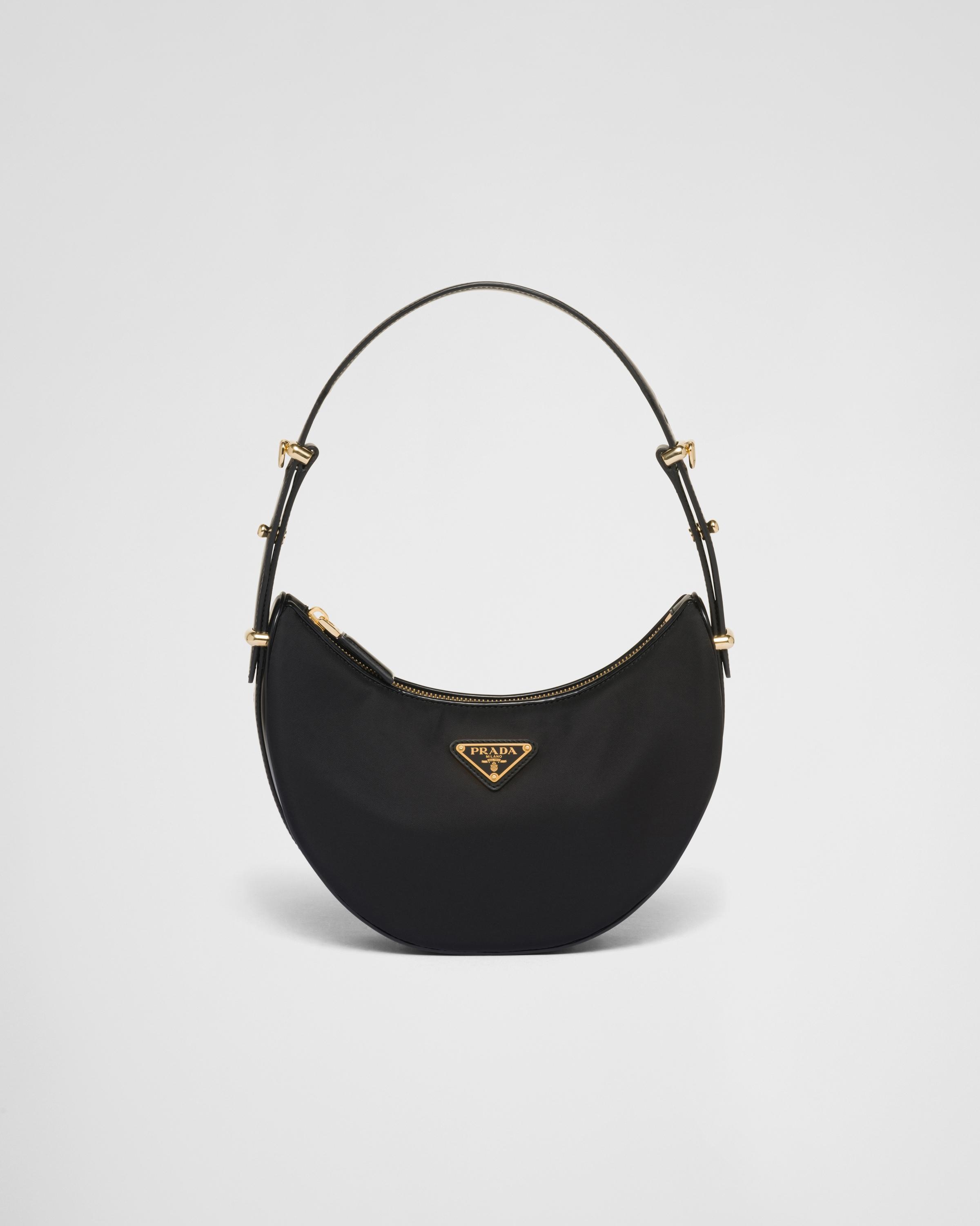 Prada Arqué Re-Nylon and brushed leather shoulder bag Product Image