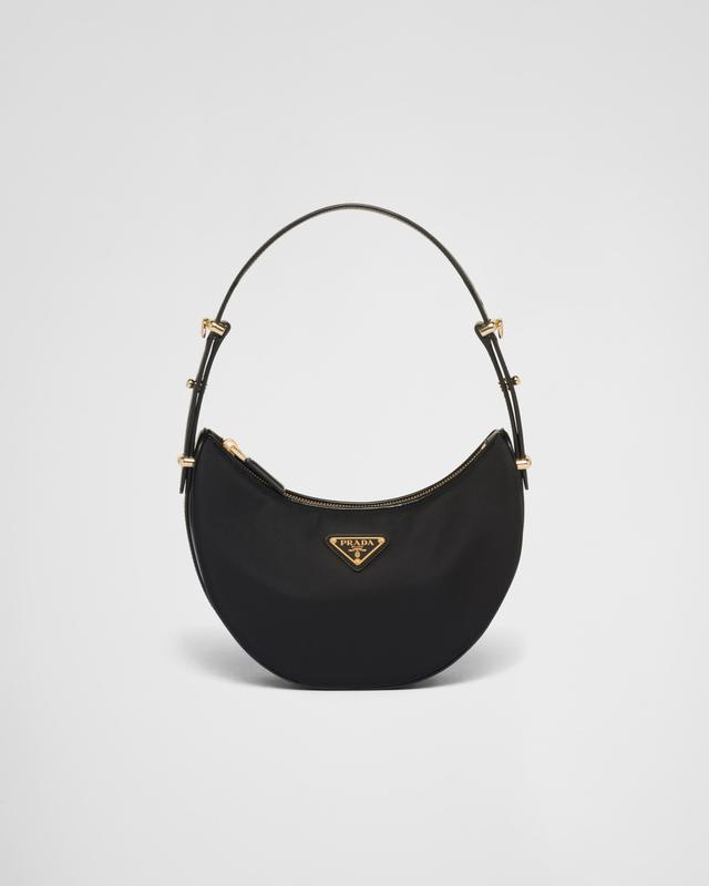 Prada Arqué Re-Nylon and brushed leather shoulder bag Product Image