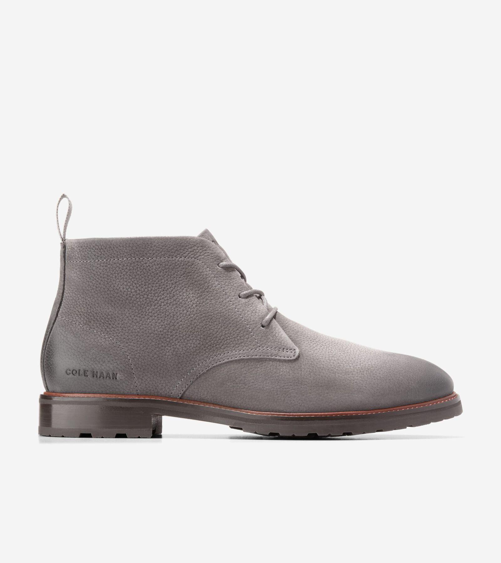 Cole Haan Mens Berkshire Lug Chukka Boot - Grey Size 7.5 Water-Resistant Product Image