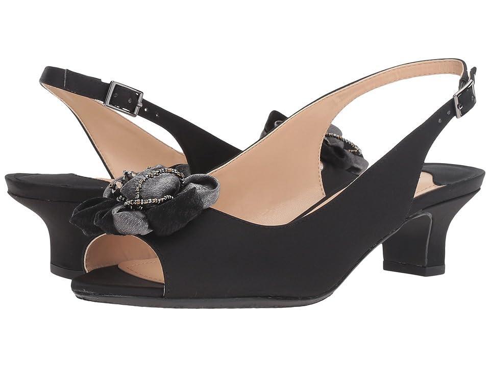 J. Renee Leonelle Embellished Flower Slingback Peep Toe Sandals Product Image