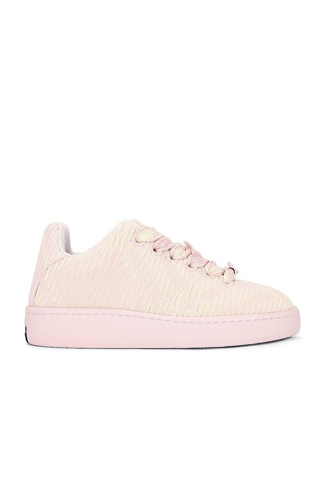 Burberry Knit Sneaker in Cameo IP Check - Pink. Size 38.5 (also in 36, 39.5). Product Image