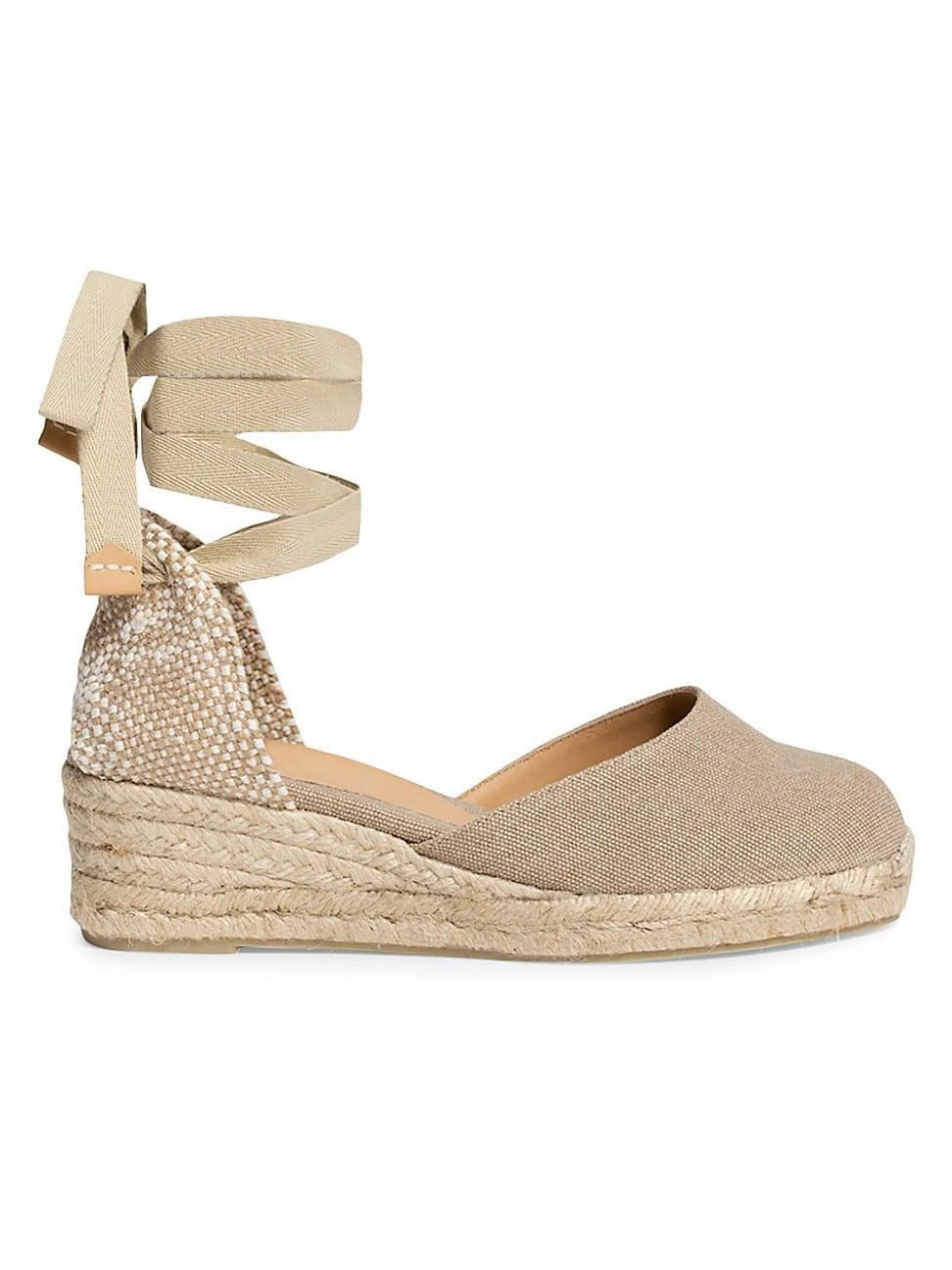 Womens Carina Linen Wedge Espadrille Sandals Product Image