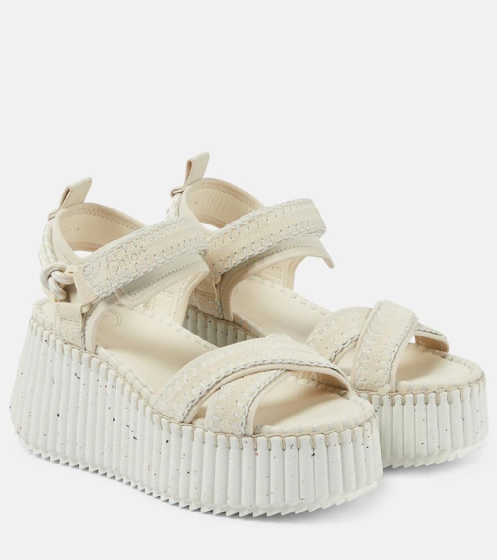 CHLOÉ Nama Flatform Sandals In White product image