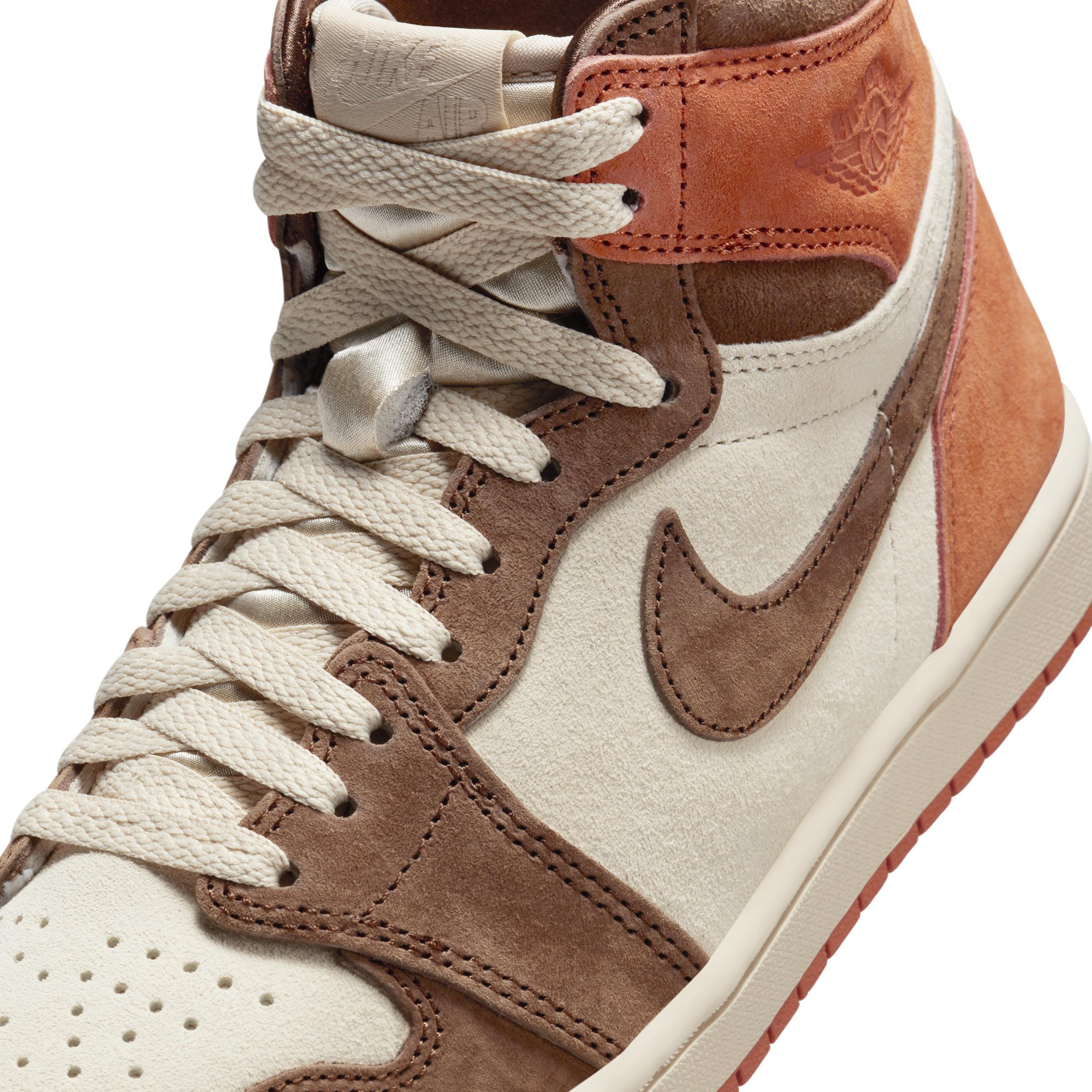 Jordan Womens Retro 1 High OG - Shoes Clay/Brown Product Image