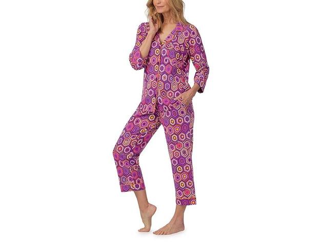 Bedhead PJs Trina Turk x Bedhead Cropped PJ Set (Honeycomb Dots) Women's Pajama Sets Product Image