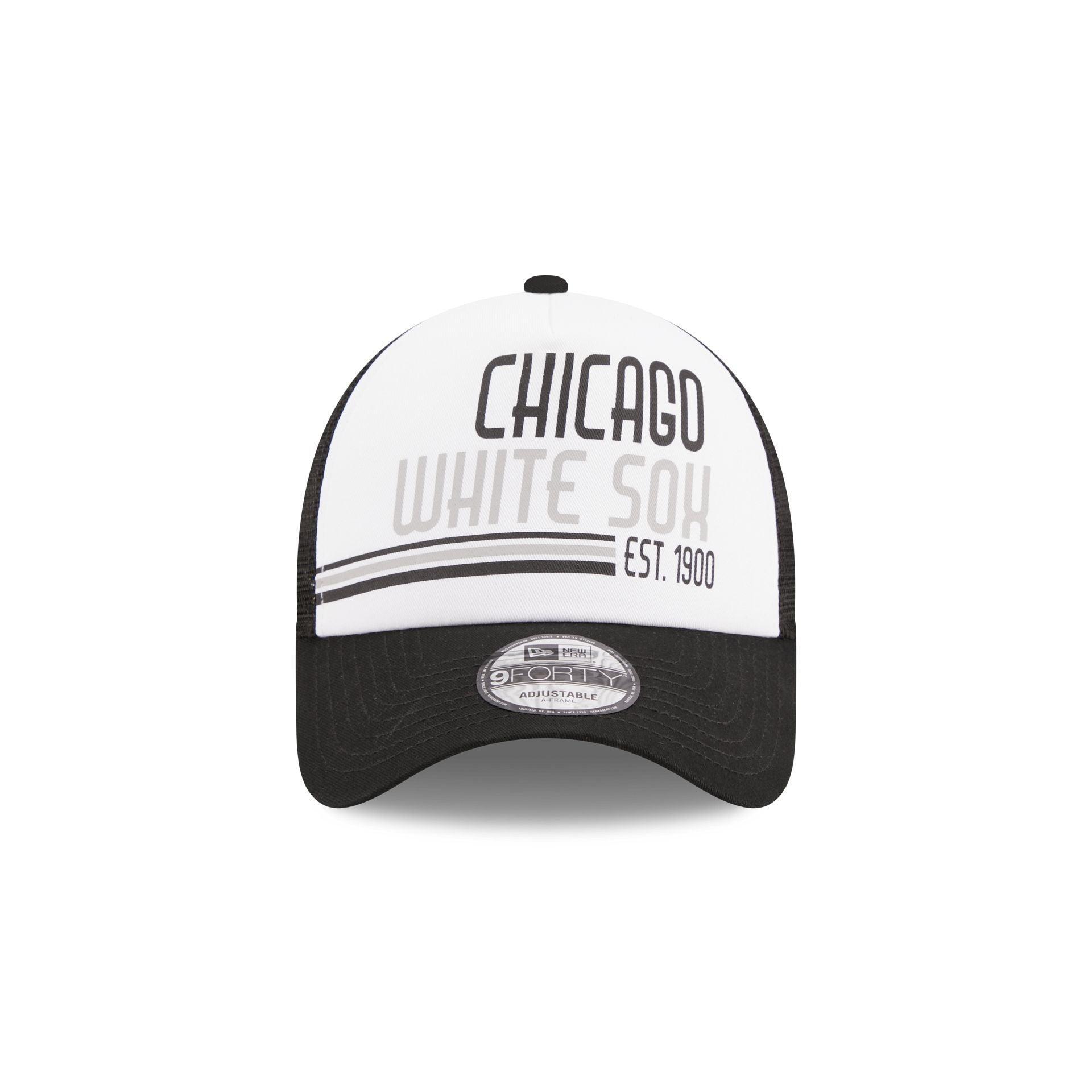 Chicago Cubs White Crown 9FORTY A-Frame Trucker Hat Male Product Image