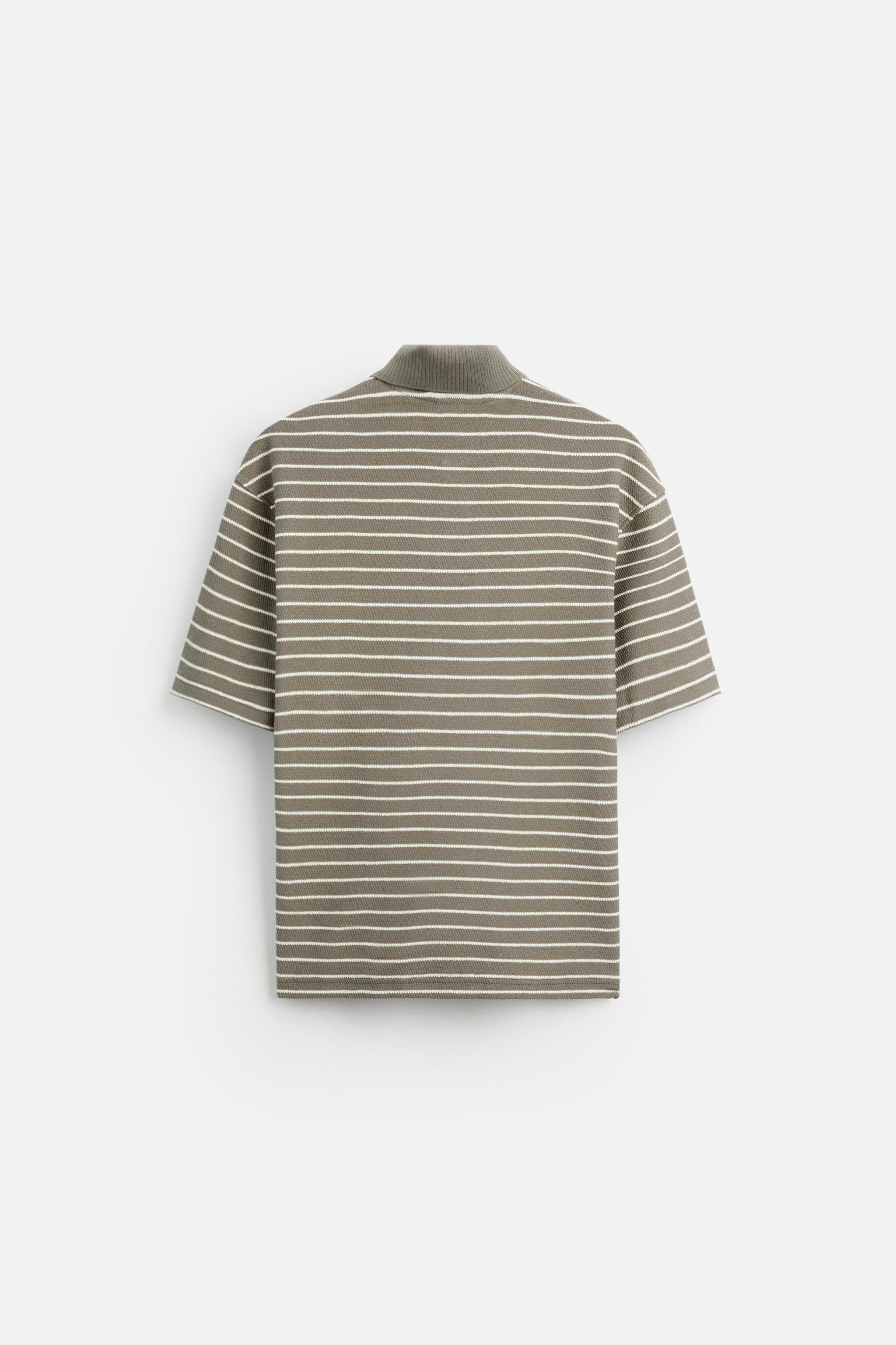 TEXTURED STRIPED POLO Product Image