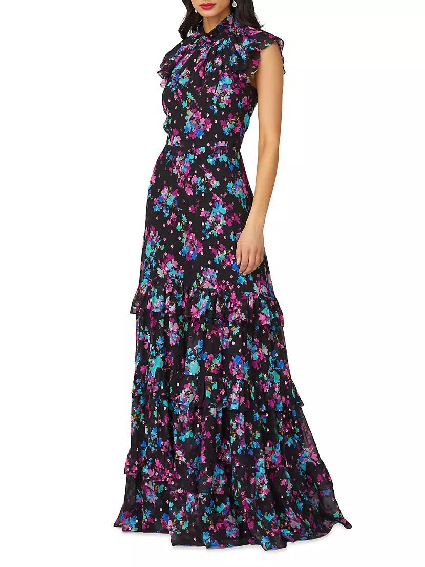 Loretta Floral Ruffled Gown Product Image