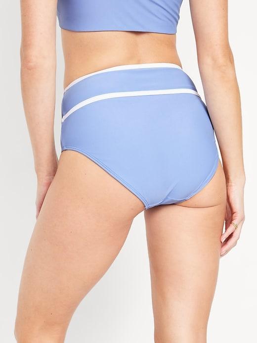 High-Waisted Bikini Swim Bottoms Product Image