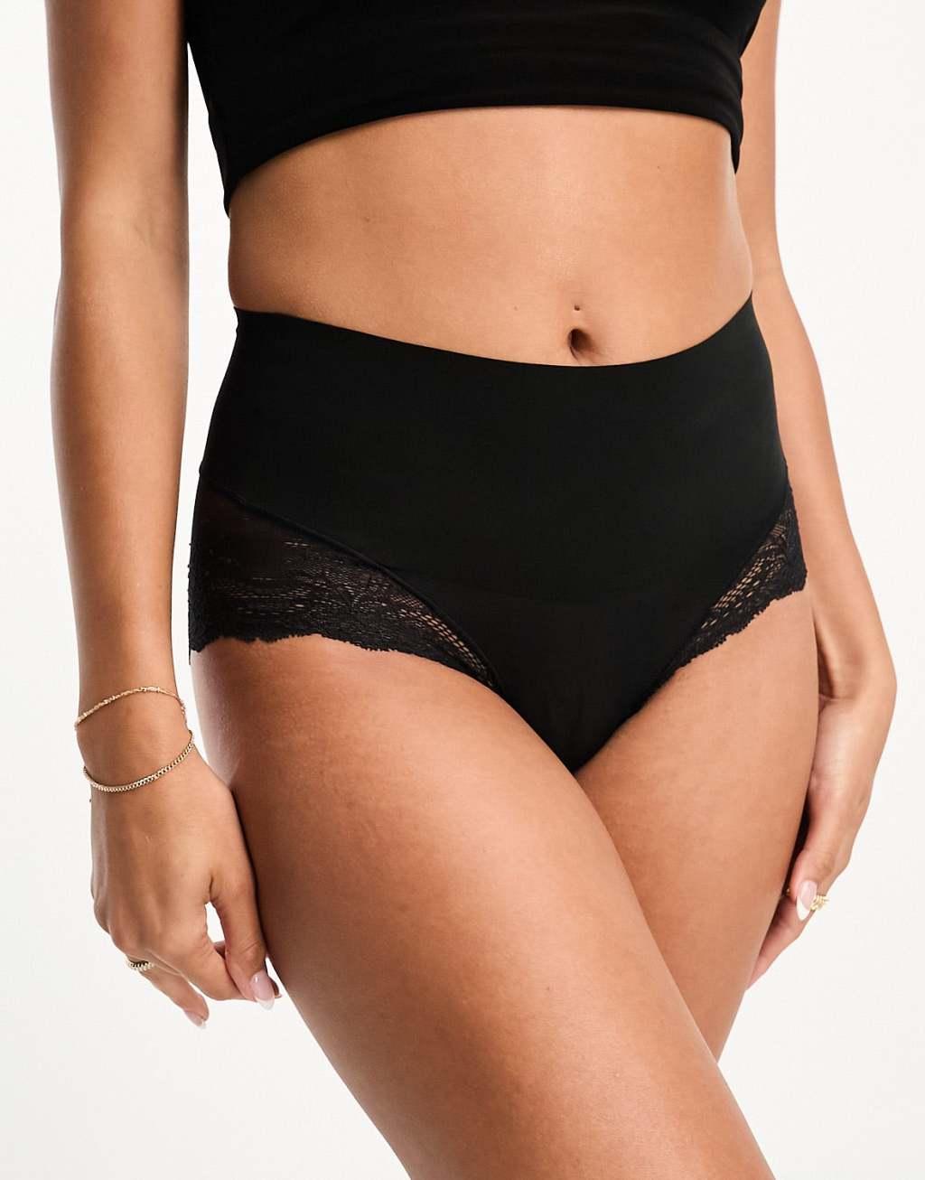 Spanx Undie-tectable Lace Hi-Hipster in black Product Image