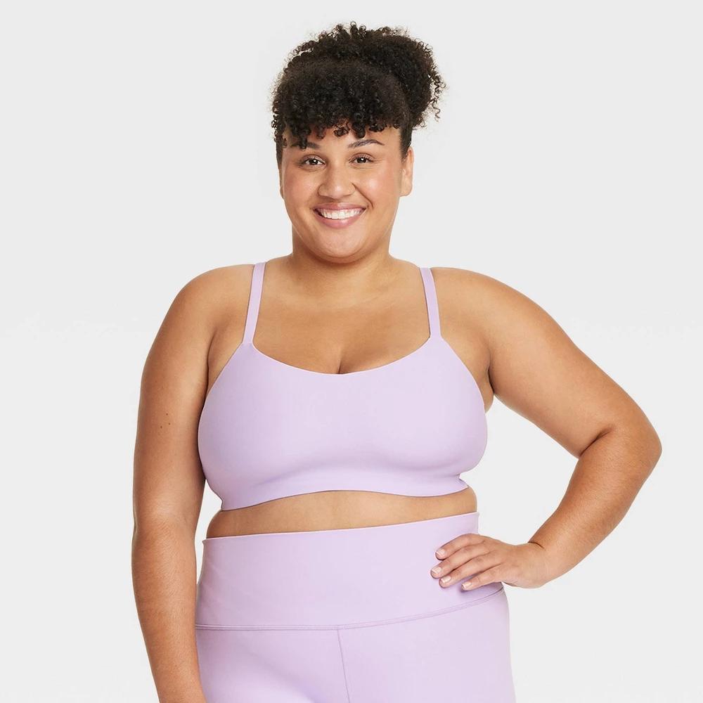 Womens Everyday Soft Light Support Strappy Sports Bra - All In Motion Light Purple 2X Product Image