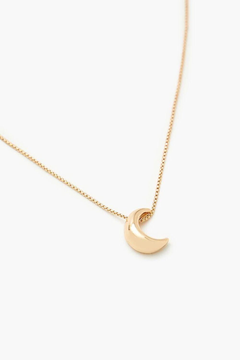 Crescent Moon Pendant Necklace | Forever 21 Product Image