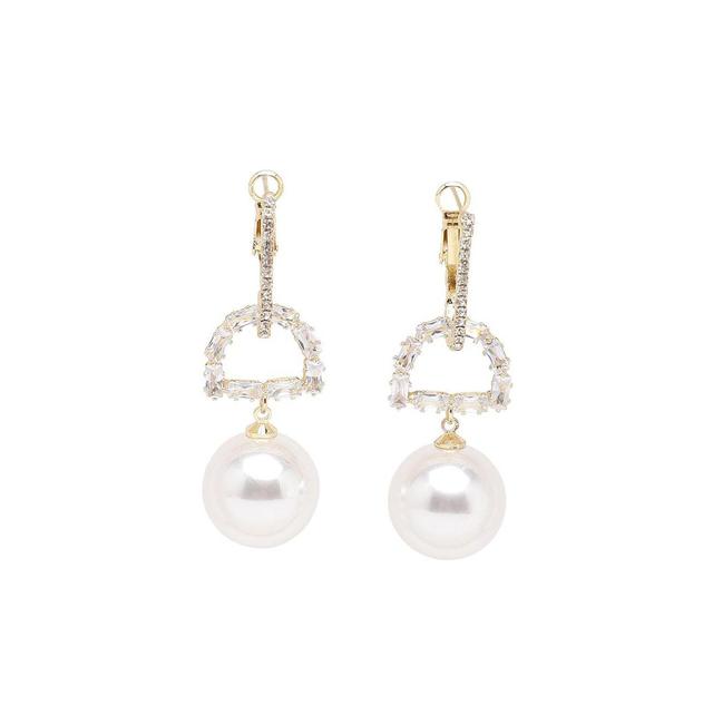 Sohi Womens White Color Drop Earrings Product Image