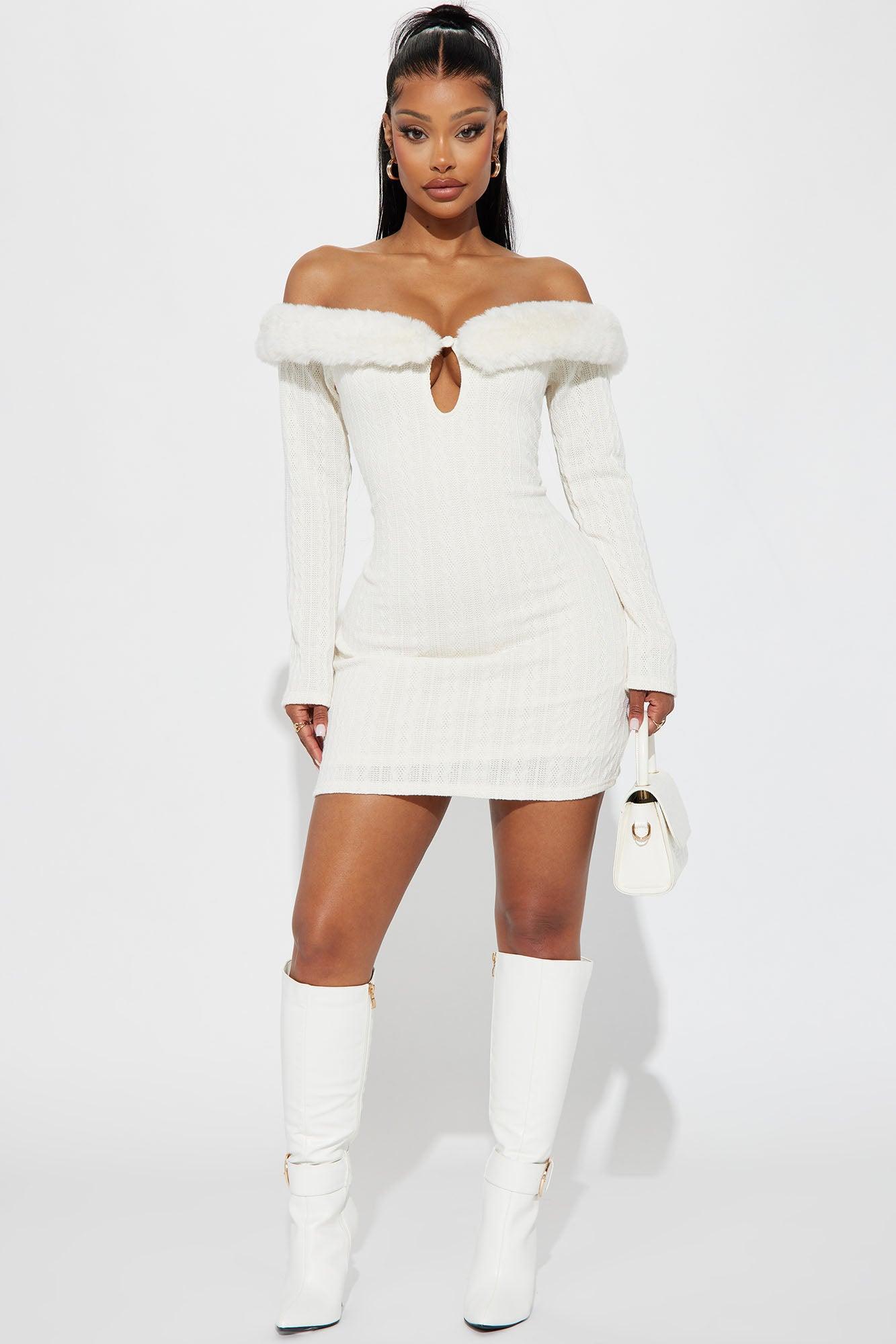 Alexis Sweater Mini Dress - Cream product image